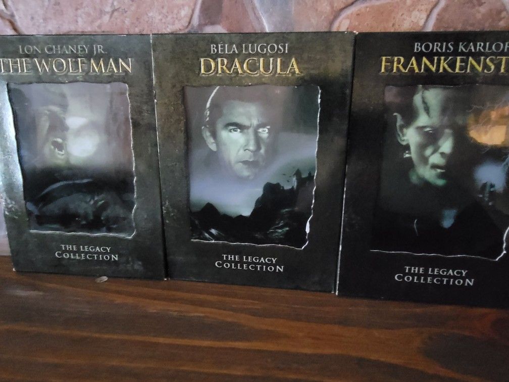 Import DVDs Of the Original Dracula, Frankenstein, And The Wolf Man