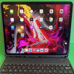 512GB Apple IPad Pro 12.9” 3rd Generation (Face ID/Liquid Retina /2018 model) WiFi + cellular (AT&T/ T-mobile/ Verizon) keyboard & Accessories