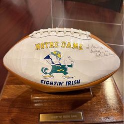 Notre Dame Fighting Irish Autographed Football