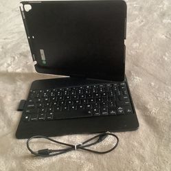 Metal Case With Keyboard And Swivel For I-Pad Air