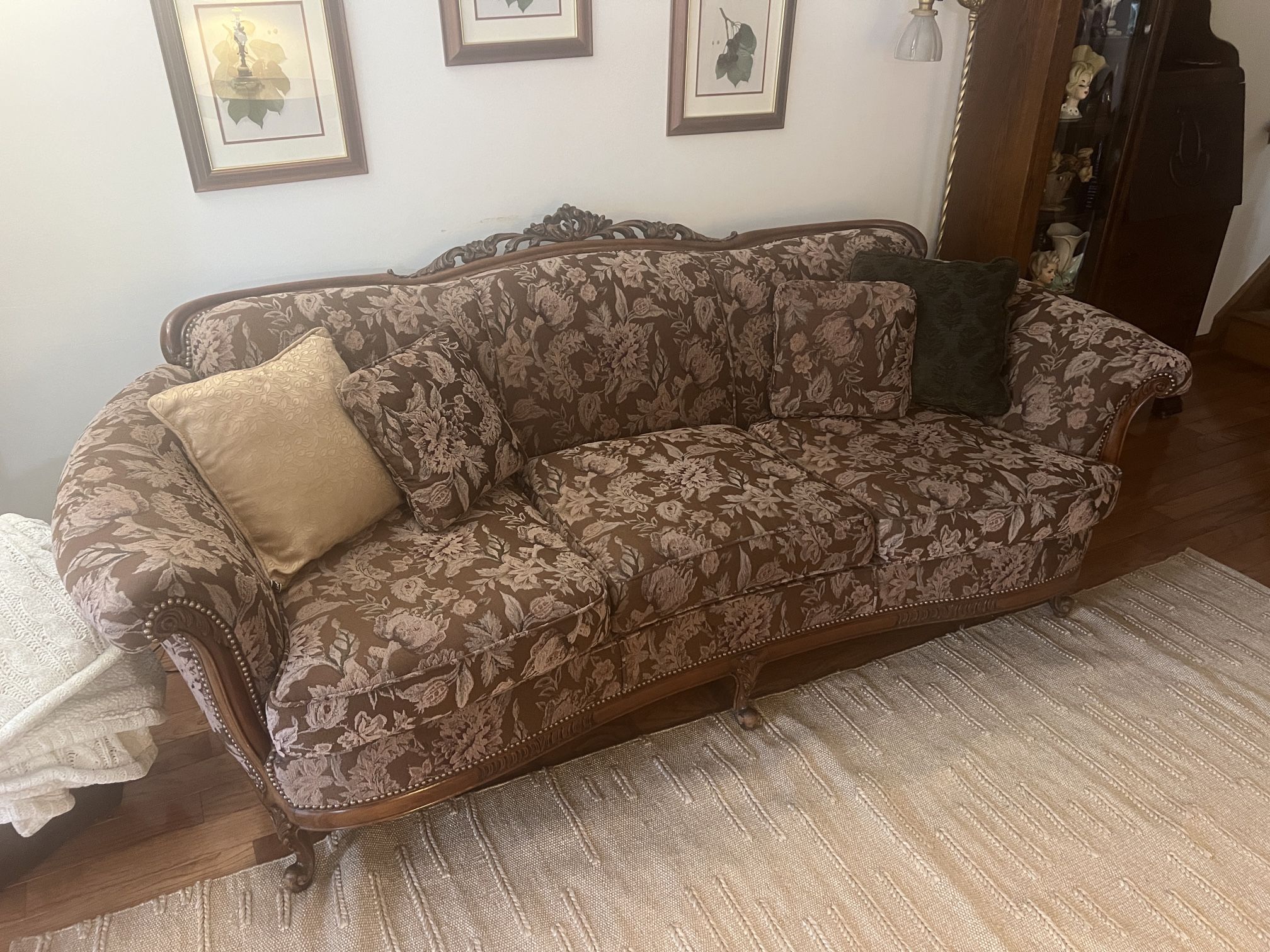Antique Reupholstered Couch