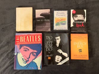 Books - Beatles, Bruce Lee, therapy (hardcover, paperback, self-help, nonfiction, spiritual)
