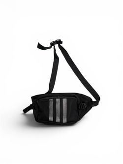 Adidas Black Unisex Waist Pack with Reflective Stripes