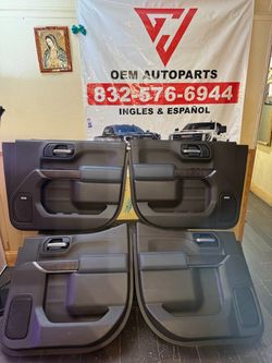 2019 2023 Chevy Silverado GMC sierra Denali 1500 CrewCab interior leather side door panels set