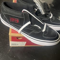 VANS Half Cab Black/White/Red Mens 10 1/2