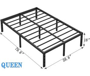 Queen bed frame tall enough for storage underneath