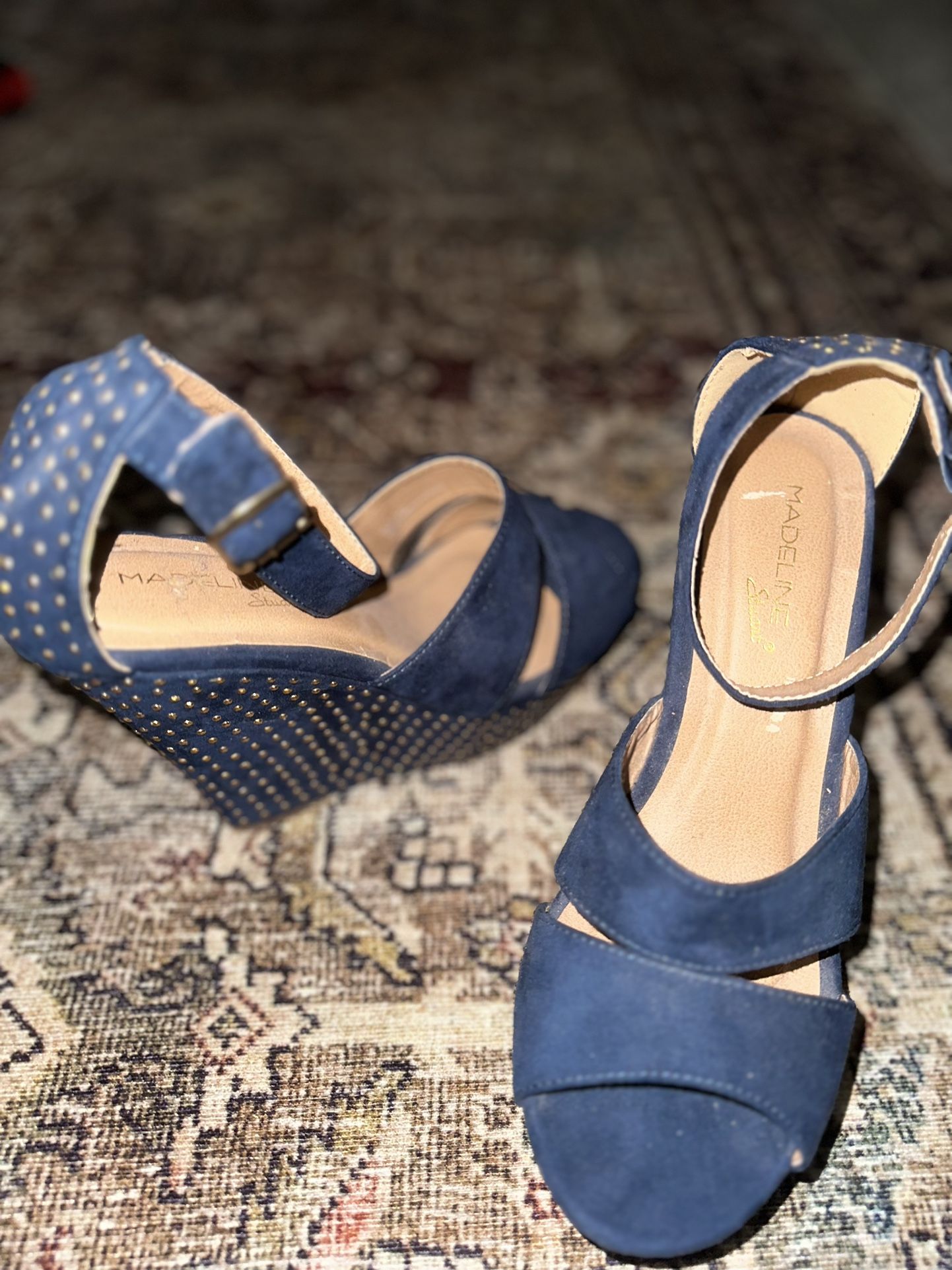 Women’s Shoes Blue Wedges Size 8.5
