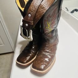 Botas De Avestruz Originales 81/2
