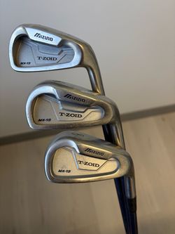 Mizuno T-Zoid MX-15 (5/6/8) irons, Exsar Blue R Flex Graphite, New Grips - $40 EACH