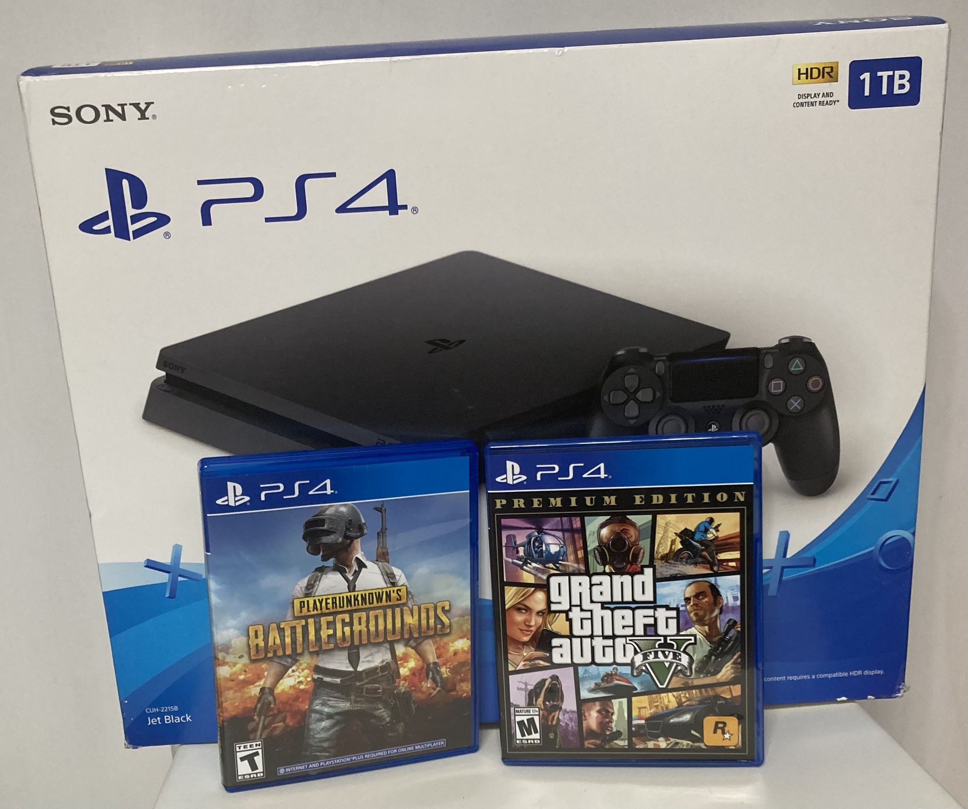 PS4 1 TB With 2 Games PUBG And GTA V