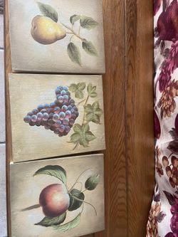 Home interior wall wood plaques set
