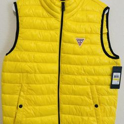 Guess Jackets & Coats | Guess Yellow Puffer Vest. Unisex.