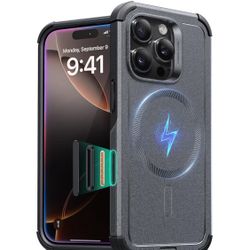 iPhone 16 Pro Case, 7X Military-Grade Drop Protection, Shock-Absorbing Rugged Cover with Camera Control Button