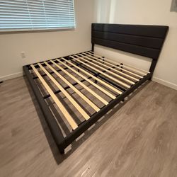 Gray King Bed Frame