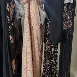 Black/ Gold Plus Size Dresses