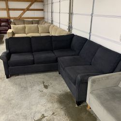 Dark Grey Corner Sectional Couch “WE DELIVER”