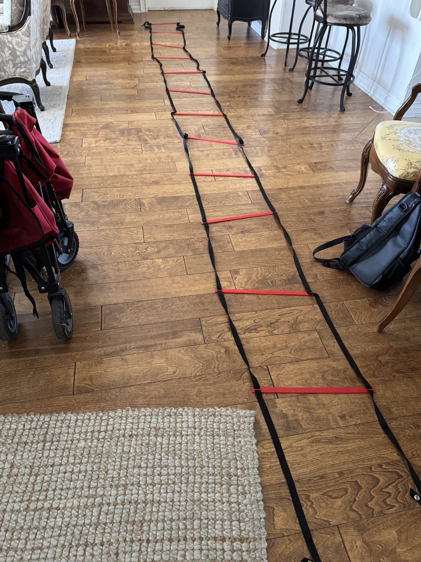 Exercise ladder for footwork