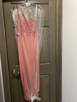 Size 10 Coral One Shoulder Formal Dress