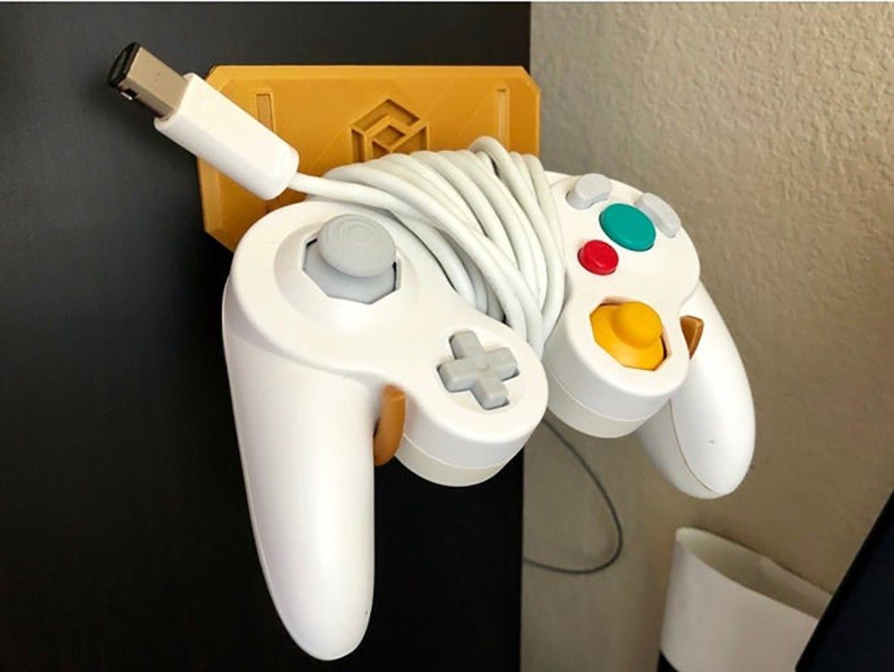 Nintendo GameCube Controller Wall Mount Gamepad Stand Low Profile Lightweight Sturdy Design
