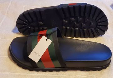 GUCCI SLIDES WEB MEN SIZE 12 *AUTHENTIC* $375 obo