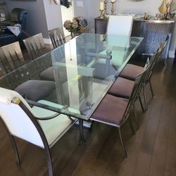 Glass Dining Table With 8 Chairs