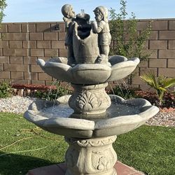 New Water Fountain Made Out Of Cement Perfect Gift 
