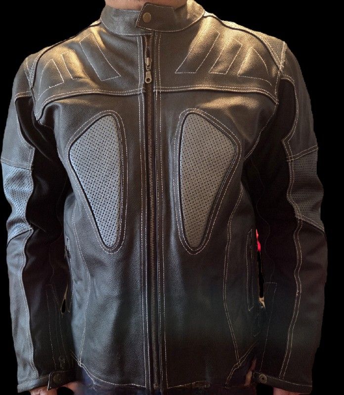 Echtes Leder Vtg Motorcycle Jacket Padded Back, Shoulders & Elbows CE PROTECTOR prEN 1621-1