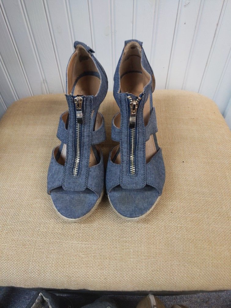Denim Wedge 8