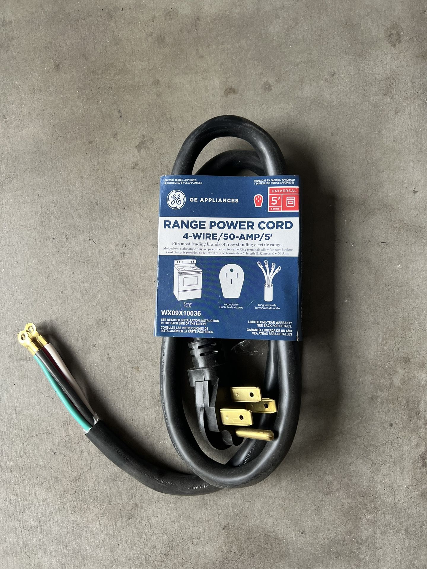 GE Range Power Cord 50A