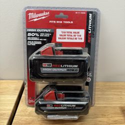Milwaukee M18 High Output 8 Ah & 3 Ah Batteries
