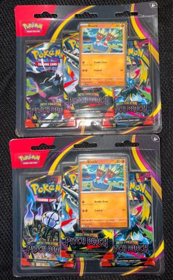 Pokemon Mega Evolution Pitch Black 3 Pack Blister W/ Binacle Promo Card New x2