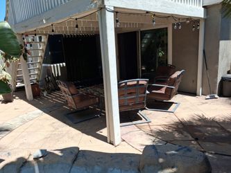 4 Patio Chairs, Sunbrella