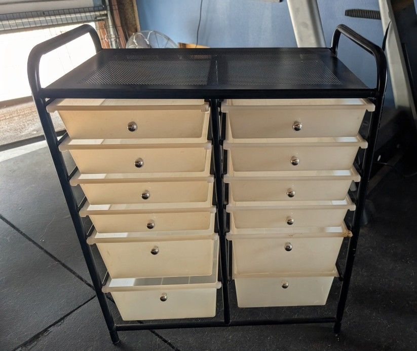 12 Drawer Storage Cart