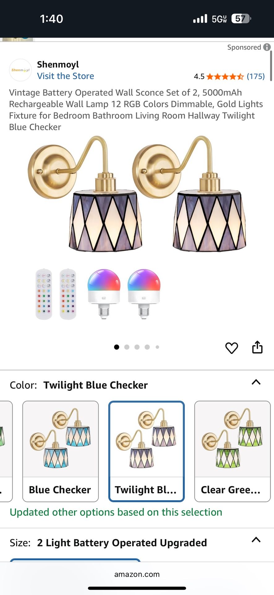 Vintage Battery Wall Lights