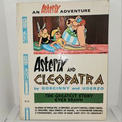 Vintage Astrix and Cleopatra hard cover comic graphic novel