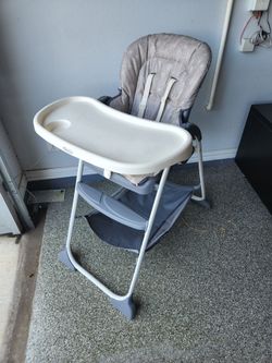 Graco Slim Stacker Highchair with one hand fold, adjustable recline