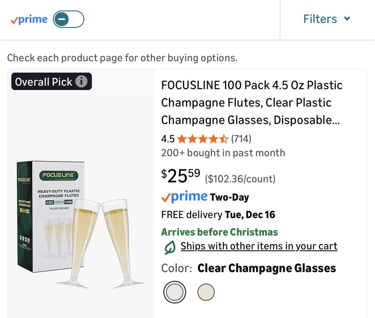 Clear, Plastic Champagne, Flutes