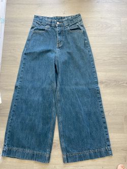 Petite wide-leg jeans