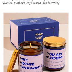 Set of lavender scented candles