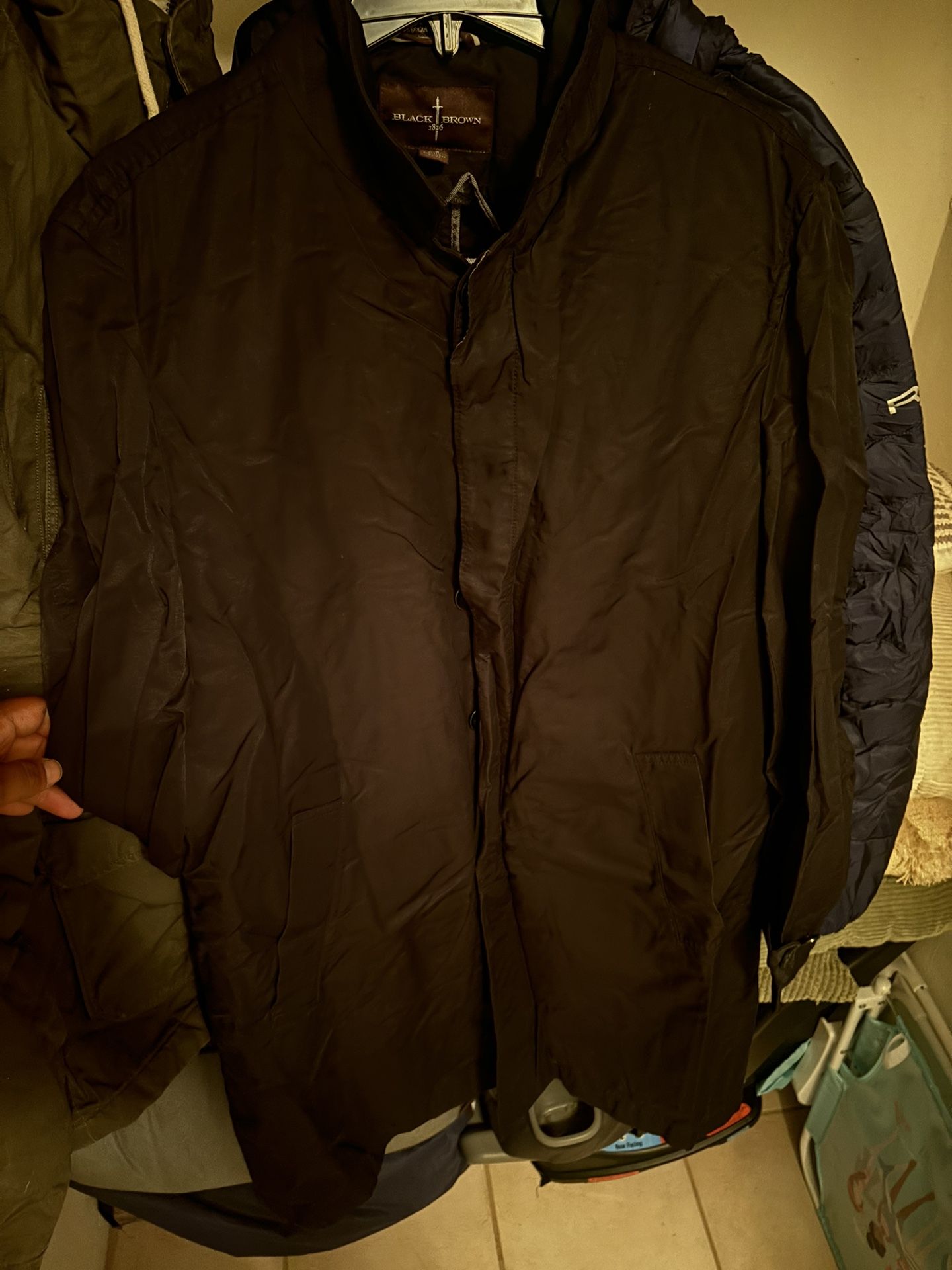 Long Black Rain Style Jacket