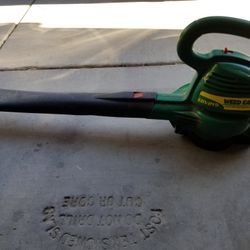 Electric Blower with Rain Gutter Attachment 