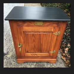 Vintage White Clad Night Stand Ice Box