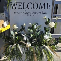 Wedding Welcome Flower Box Sign