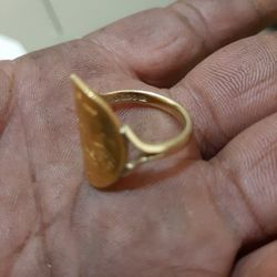 1907 Gold Coin Ring