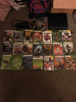 Xbox 360 and games. NO CONTROLLERS ADDED