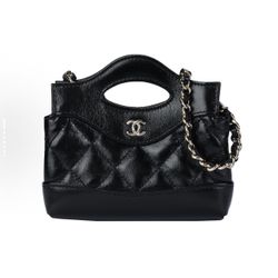 CHANEL Chanel 31bag 24S gold buckle leather chain diamond check shiny lambskin handbag one-shoulder cross-body bag(177)38