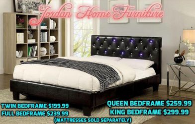 🖤 LED 💡 lighted headboard available in different sizes for a supper low price @ Jordan Home Furniture 🖤💎