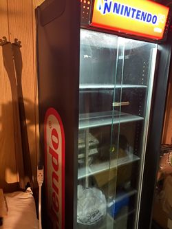 Vintage Nintendo 64 Cabinet  With Glass Cartridge Case Holder Inside 