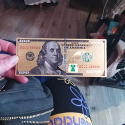 Gold 100$ Bill
