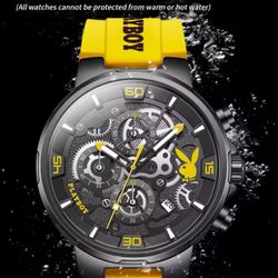 PLAYBOY Men's Watch Original 100% Waterproof Quartz Needle 3052-Y Free Shipping